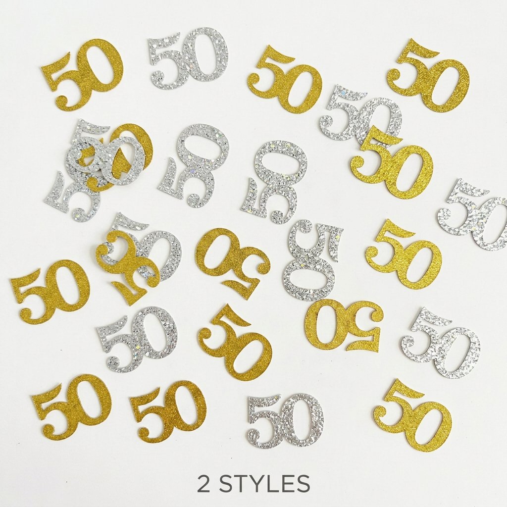 Table Number Gold - 120 قطعة من قصاصات الورق الذهبية