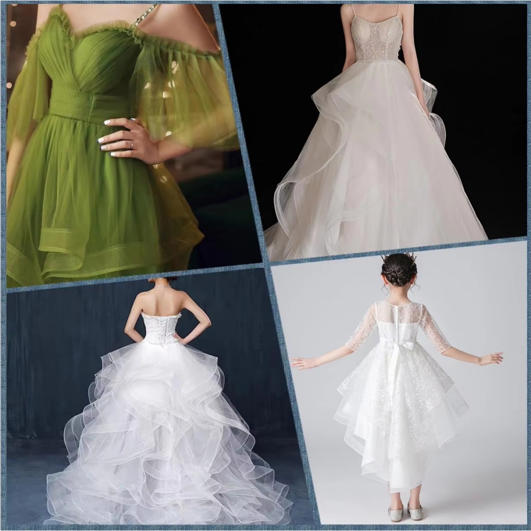 شريط شبكي من شعر الخيل المطاطي - مراجعة Wedding Dress Supply وسعره