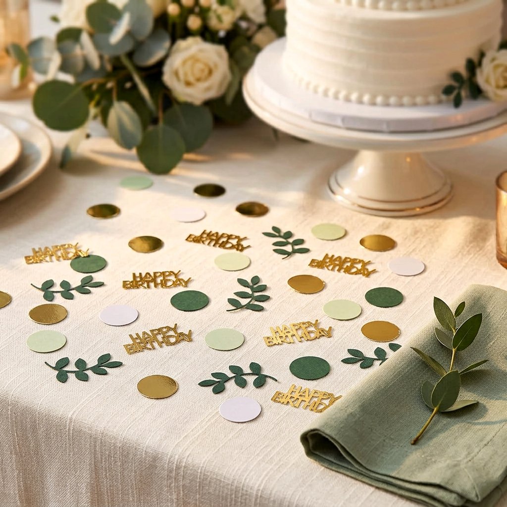 120 قطعة من قصاصات الورق الذهب - مراجعة Table Number Gold وسعره
