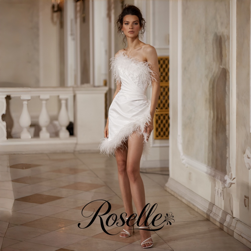 فستان زفاف ROSELLE قصير بدون ح - مراجعة Wedding Qw وسعره
