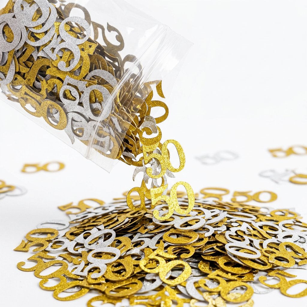 120 قطعة من قصاصات الورق الذهب - مراجعة Table Number Gold وسعره