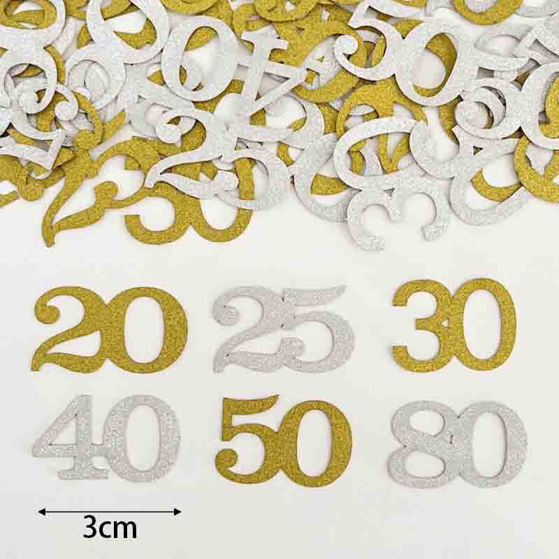 120 قطعة من قصاصات الورق الذهب - مراجعة Table Number Gold وسعره