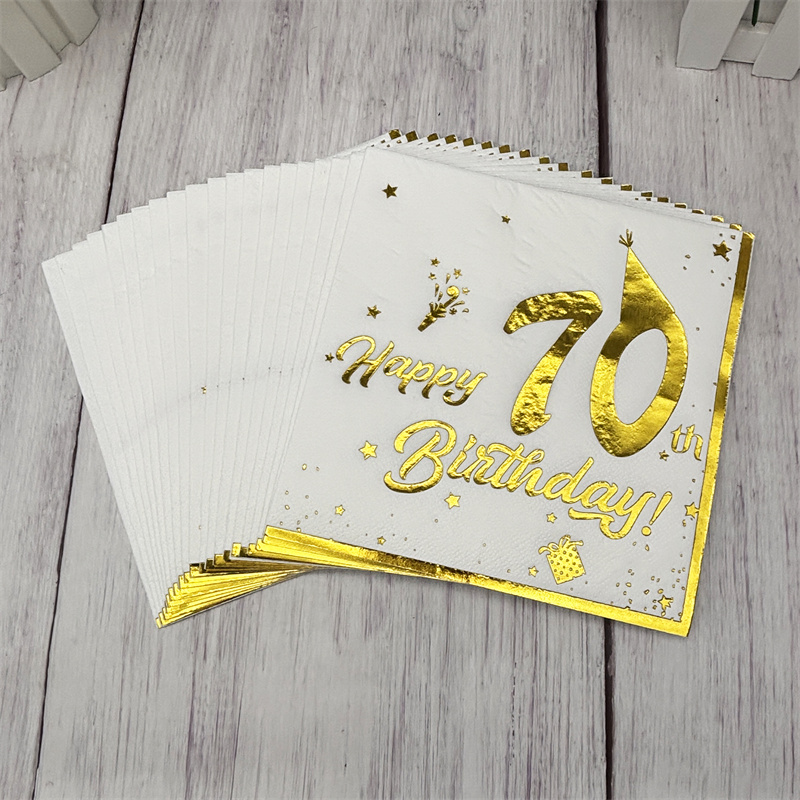 10 قطع مناديل ورقية ذهبية اللو - مراجعة Table Number Gold وسعره
