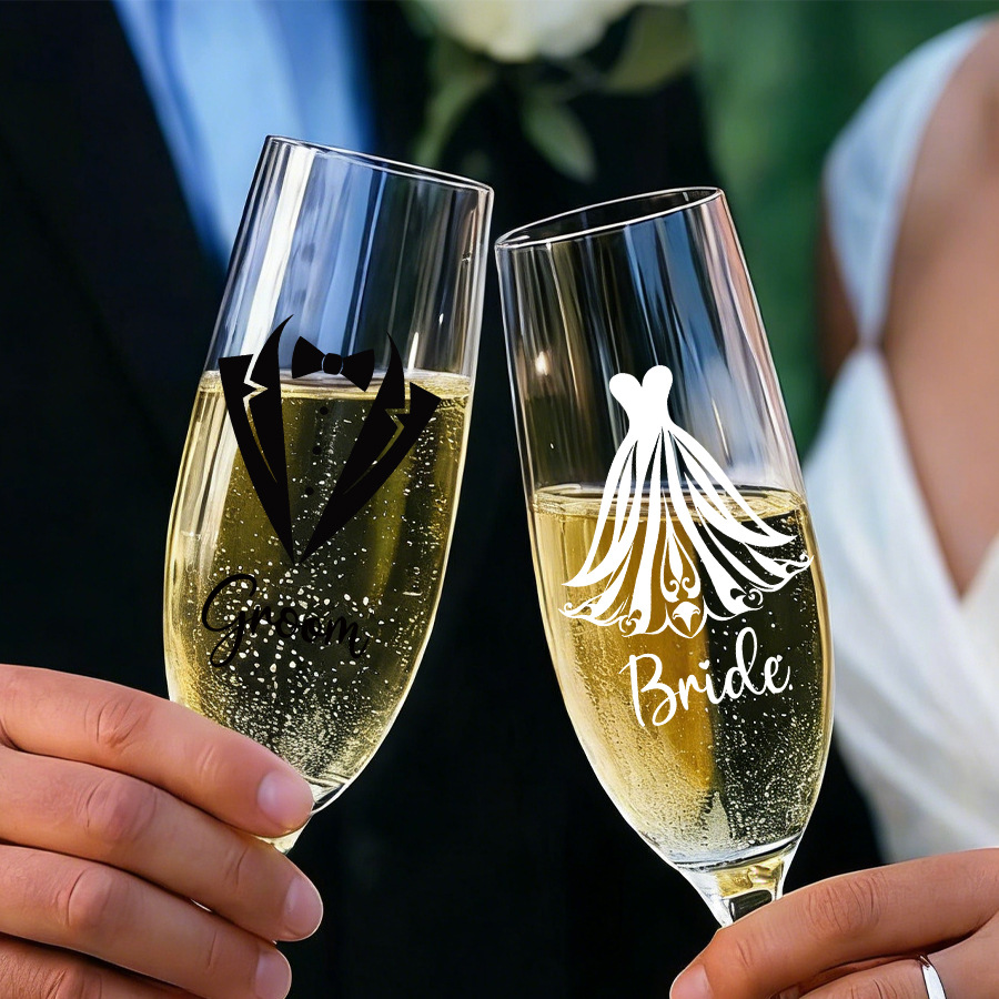 ملصقات زينة لزجاجات الشمبانيا  - مراجعة Wedding Dress Supply وسعره