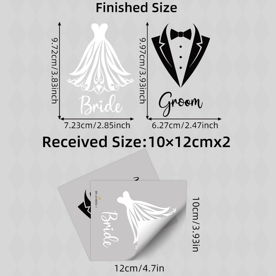 ملصقات زينة لزجاجات الشمبانيا  - مراجعة Wedding Dress Supply وسعره