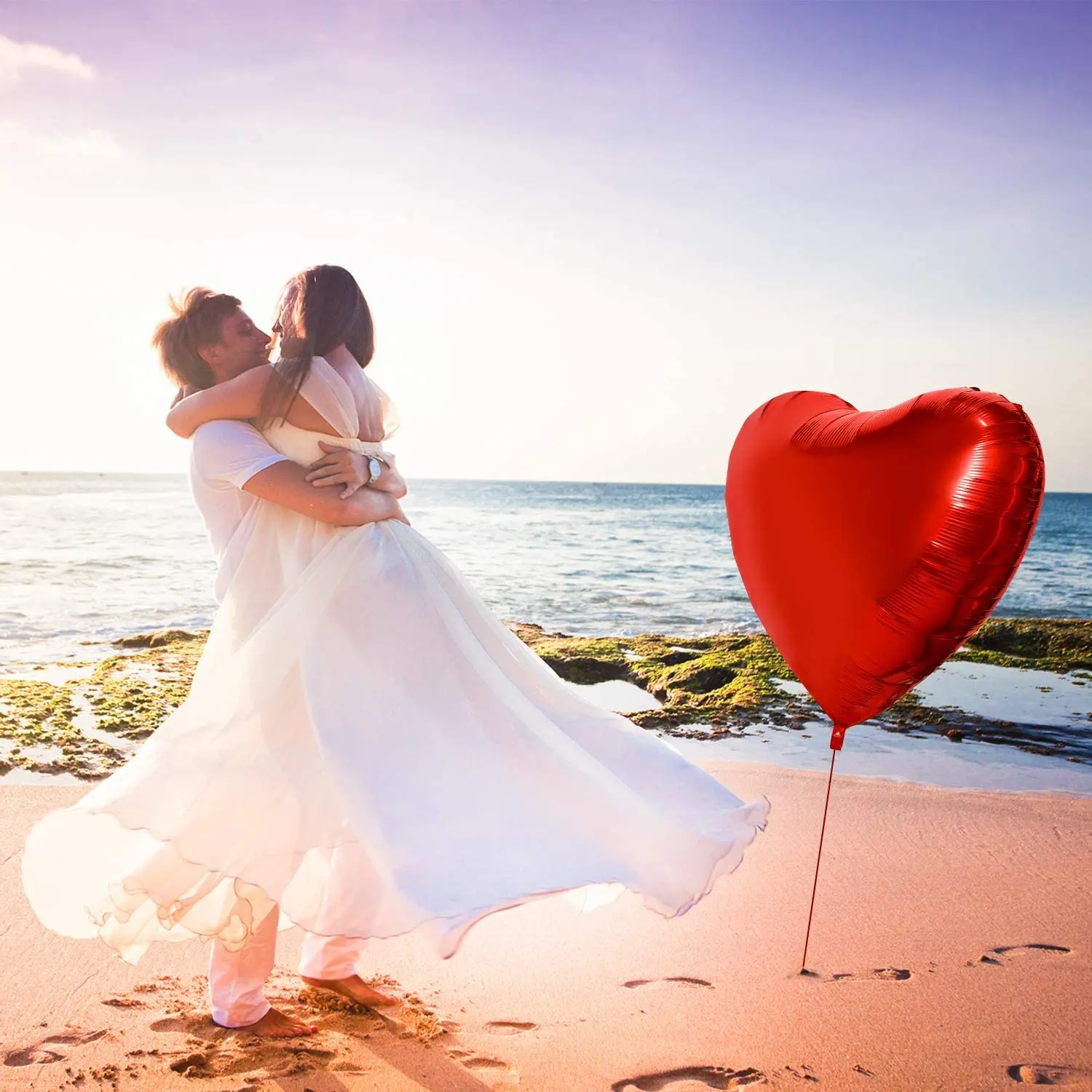 1/2 قطعة، بالون على شكل قلب، ط - مراجعة Wedding Qq وسعره
