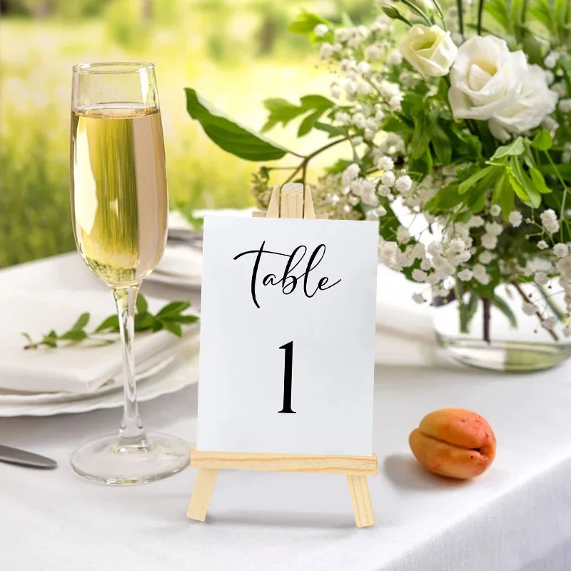 10 قطعة الخشب إطار الحامل الصغ - مراجعة Table Number Gold وسعره